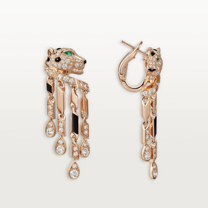 Panther-Rose-Ohrringe