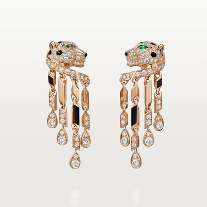 Panther-Rose-Ohrringe