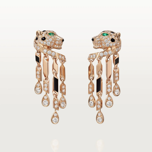 Panther-Rose-Ohrringe