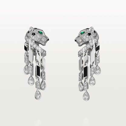 Panther-Rose-Ohrringe