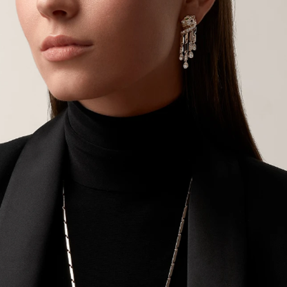 Panther-Rose-Ohrringe