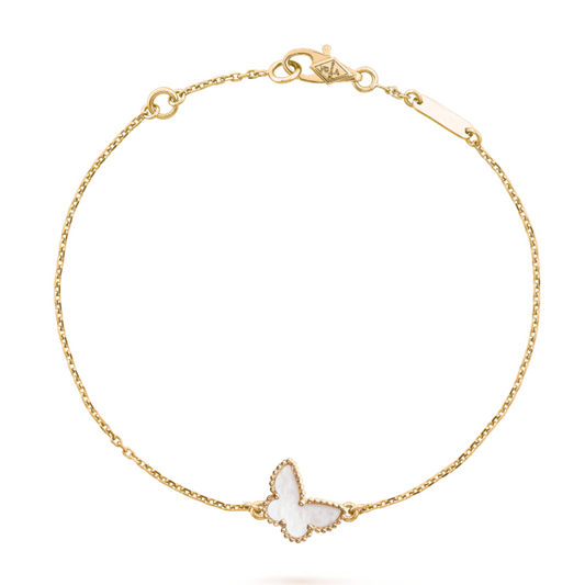Bernstein Schmetterling Armband - Gold