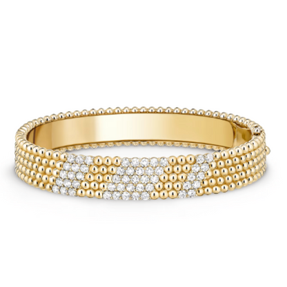 Bernsteinfarbenes Katzenarmband – Gold