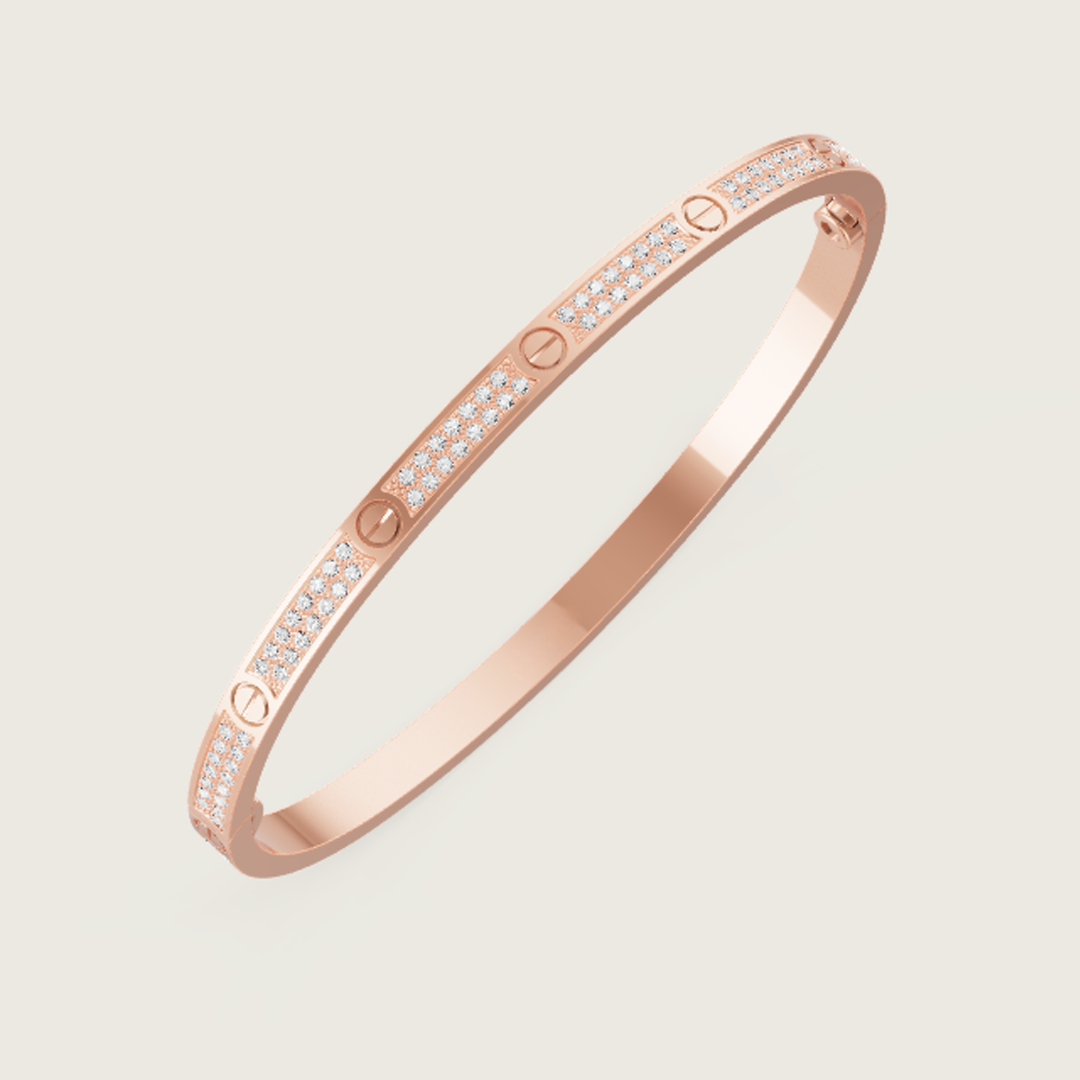 Ava Pavé-Diamant-Armband – dünn