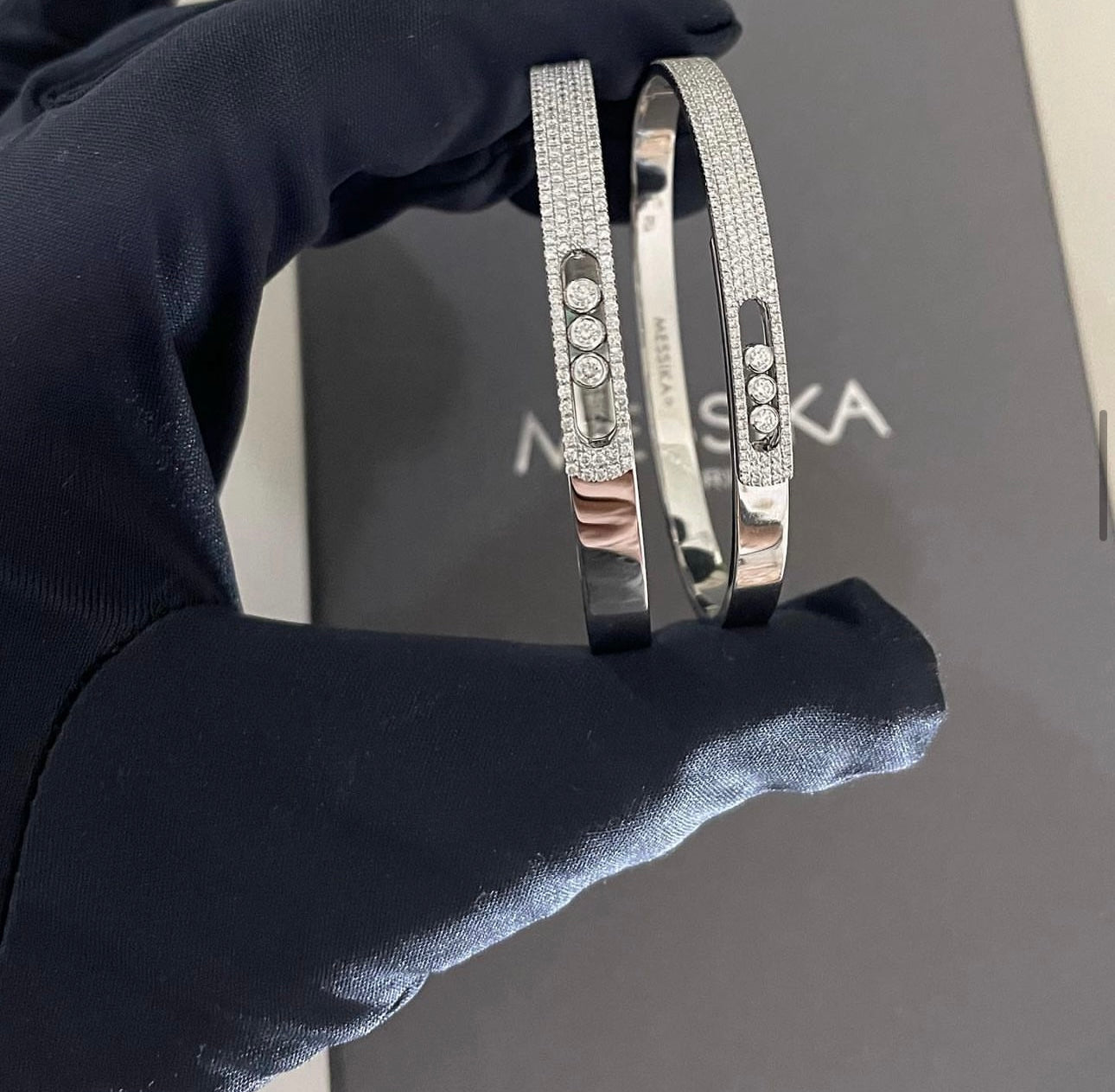 Diamant-Charm-Armreif (alle Farben)