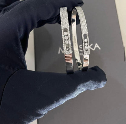 Diamant-Charm-Armreif (alle Farben)