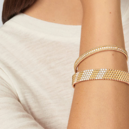 Bernsteinfarbenes Katzenarmband – Gold