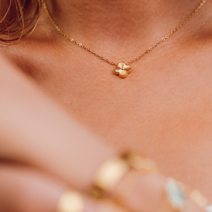 Schlichte Kleeblatt-Halskette 