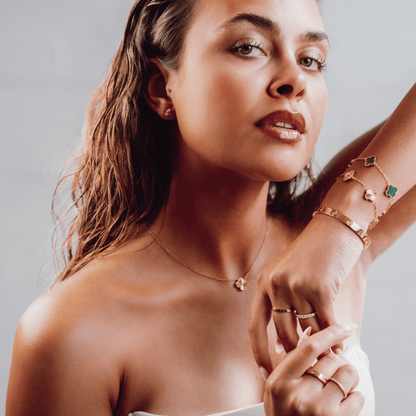 Schlichte Kleeblatt-Halskette 