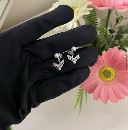 Claudia Perlenohrringe (Gold &amp; Silber)