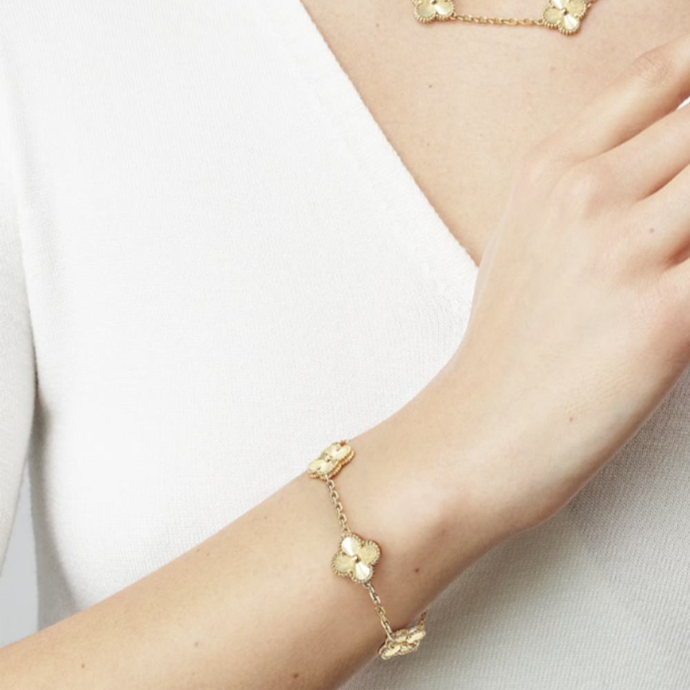 Bernsteinarmband - Gold / Muster